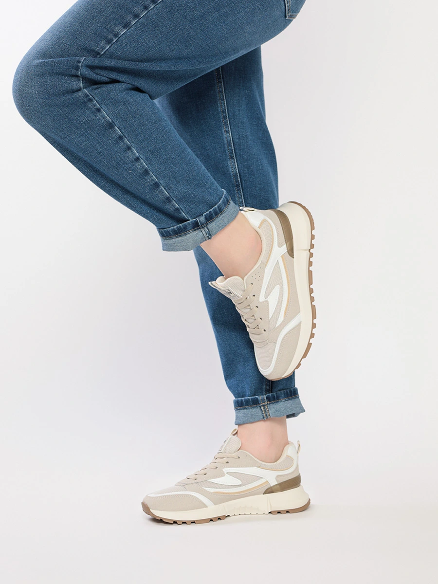 Кроссовки комбинированные в стиле колор-блок